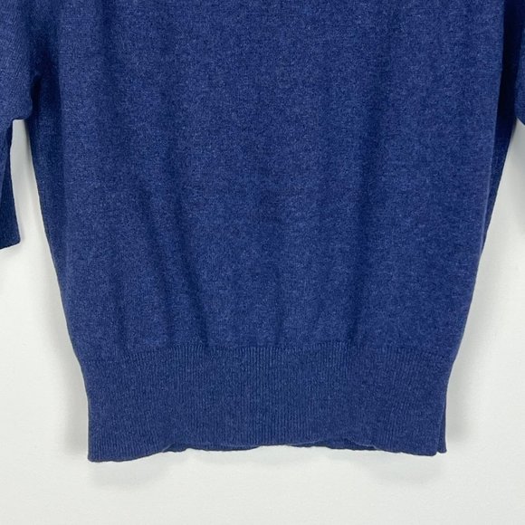 Theory Blue Cashmere V Neck Button Front Slouchy Cardigan Sweater size XS - Picture 7 of 11